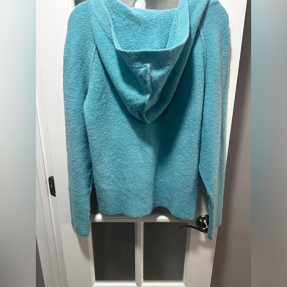 NWOT Fate Blue Button Down Hooded Sweater - Picture 5 of 5